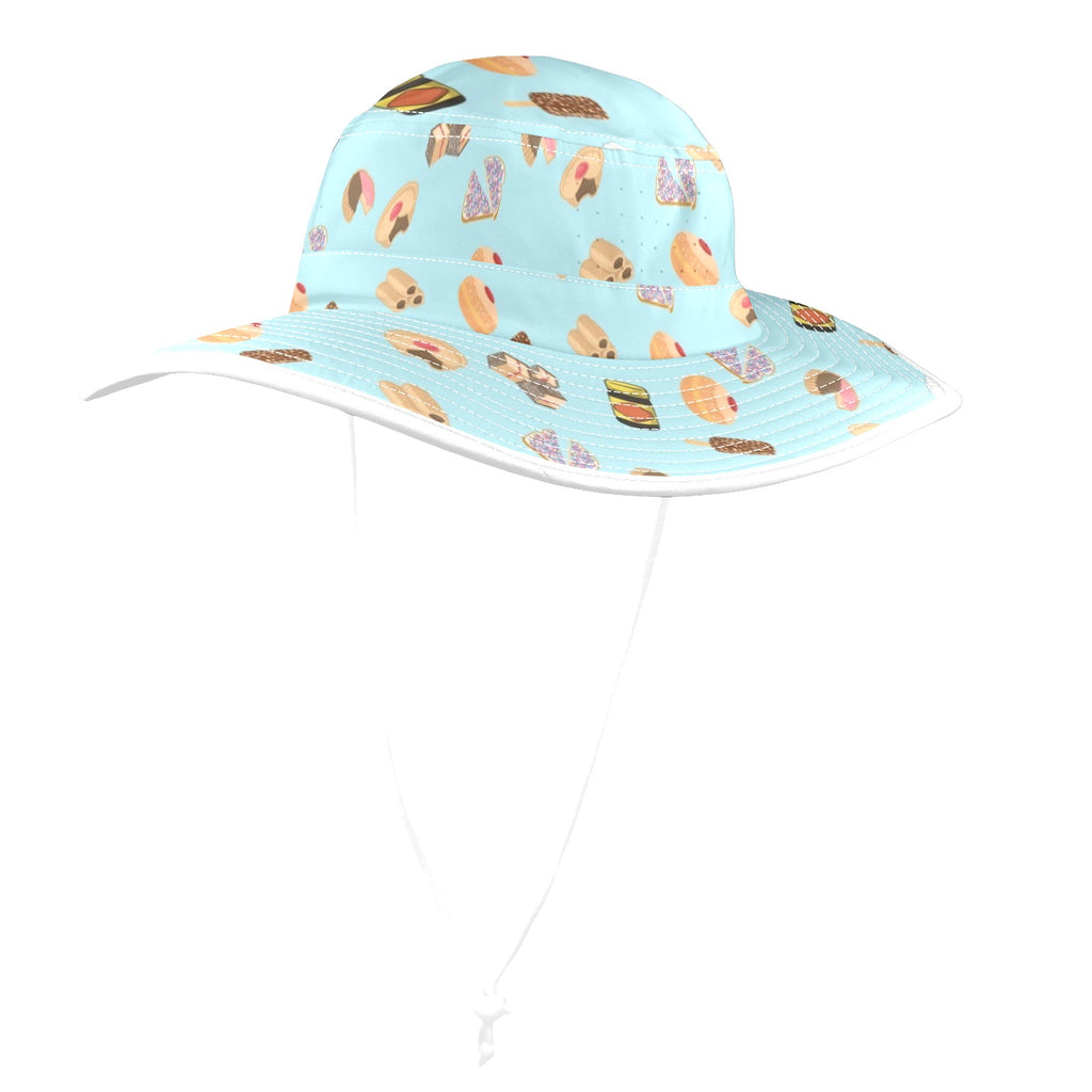 Classic Aussie Food Icons Wide Brim Bucket Hat Wide Brim Bucket Hat Australia Food Printed Offshore