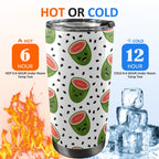 Happy Watermelon - 20oz Mobile Tumbler with Lid (Black Lock) 20oz Travel Mug Food Printed Offshore