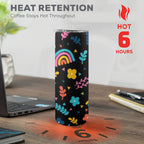 Rainbows And Flowers - 20oz Tall Skinny Tumbler with Lid and Straw