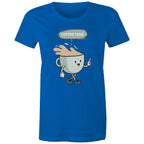 Coffee Time - Womens T-shirt Bright Royal Womens T-shirt Coffee Printed In Australia
