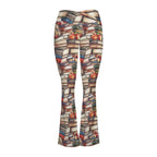 Watercolour Books High Waist Crossover Tummy Control Flare Leggings High Waist Flare Leggings Printed Offshore Reading