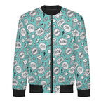 Comic Book Speech Bubbles Men's Casual Zip‑Up Bomber Jacket