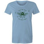 Save The Bees - Womens T-shirt Carolina Blue Womens T-shirt animal Printed In Australia