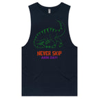 Never Skip Arm Day, T-Rex - Tank Top Tee Navy Drop Arm Tank Top Fitness Printed In Australia