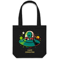 Alien Commute Canvas Tote Bag Default Title Tote Bag Printed In Australia Sci Fi
