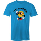 Keep On Moving - Mens T-Shirt Arctic Blue Mens T-shirt Fitness Printed In Australia