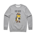 Bird Nerd 2 - AS Colour Stencil Crew Sweatshirt Grey Marle Sweatshirt animal Printed In Australia
