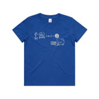 Cat String Theory Physics Kids AS Colour T-shirt Bright Royal Kids Youth T-shirt animal Printed In Australia Science