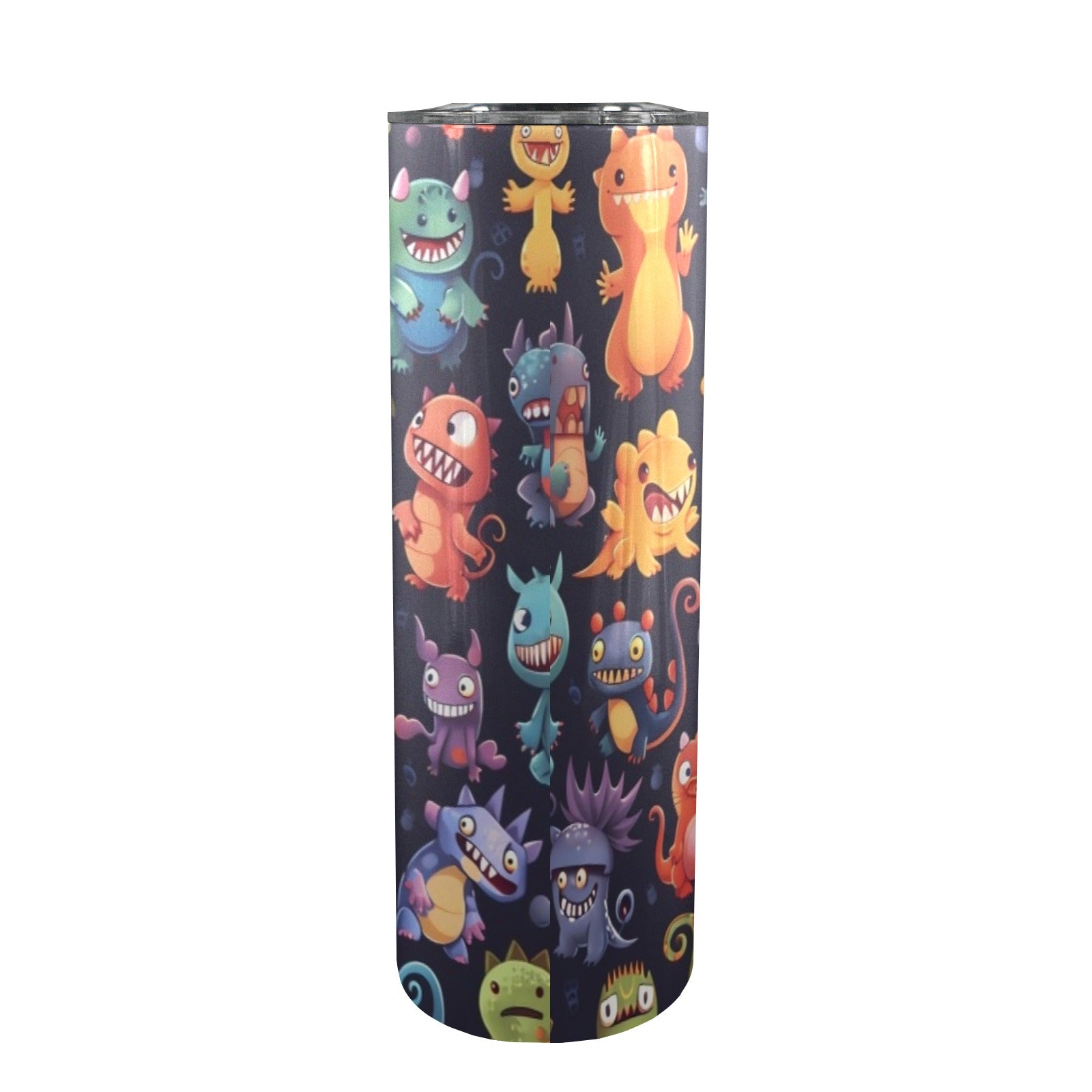 Monster Mania - 20oz Tall Skinny Tumbler with Lid and Straw