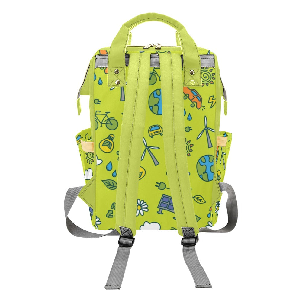 Go Green - Multi-Function Backpack, Nappy / Diaper Bag