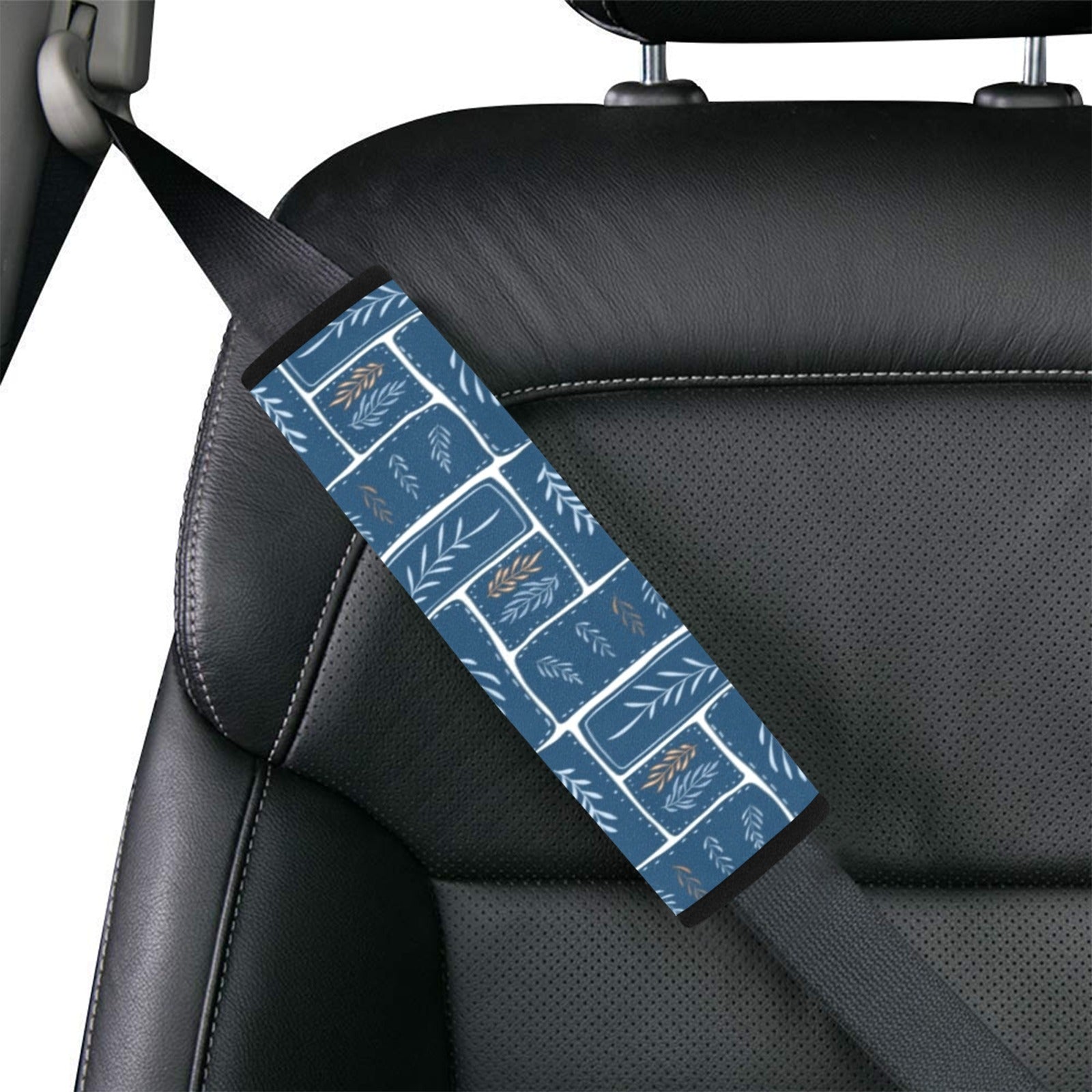Leaf Tiles Car Seat Belt Cover 7''x10'' (Pack of 2) Car Seat Belt Cover 7x10 (Pack of 2) Printed Offshore