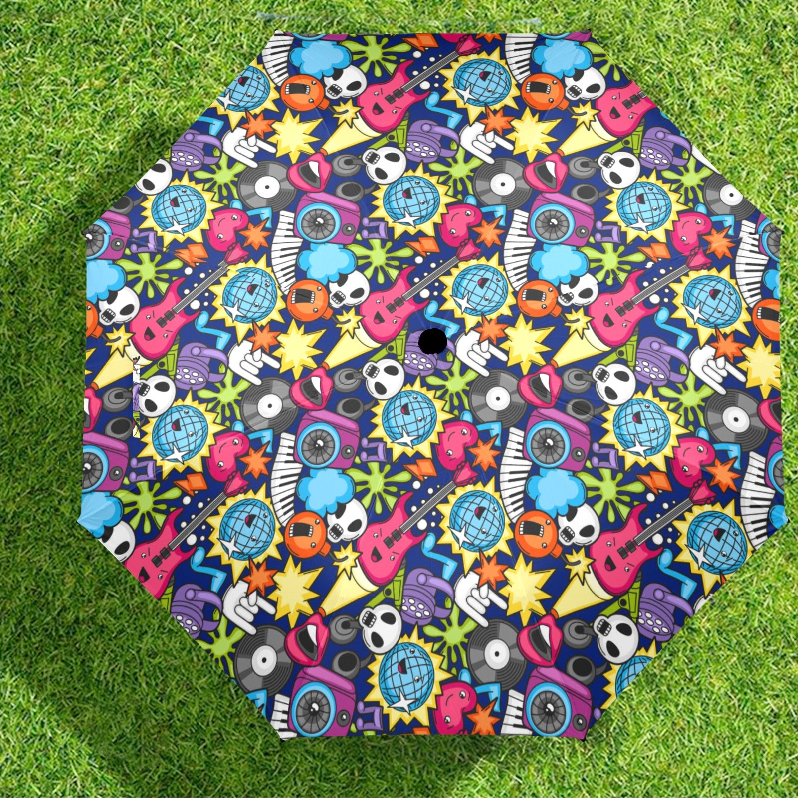 Sticker Music - Semi-Automatic Foldable Umbrella (Model U12) Semi-Automatic Foldable Umbrella (U12)