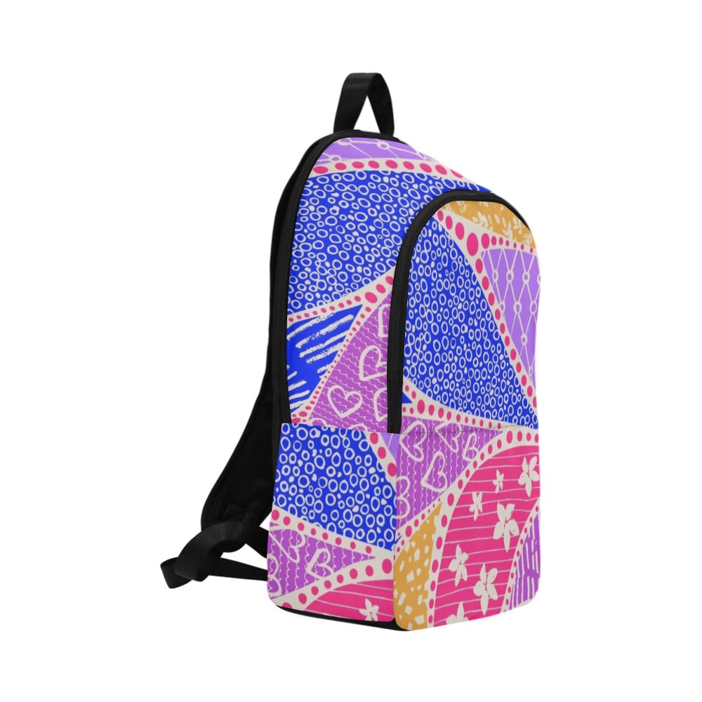 Pink Swirl - Fabric Backpack
