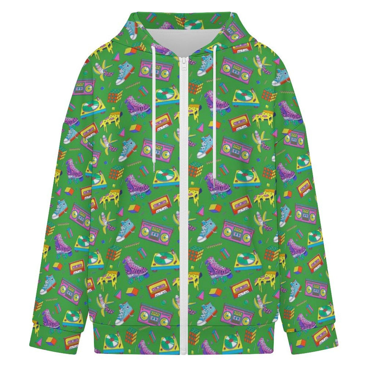 Bright 80's Women's Full-Zip Hoodie