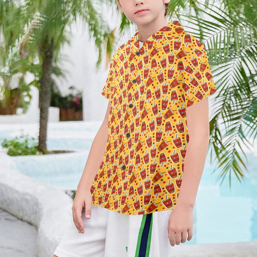 Cola Senior Kids Hawaiian Shirt Senior Kids Hawaiian Shirt 8-15 Food Printed Offshore