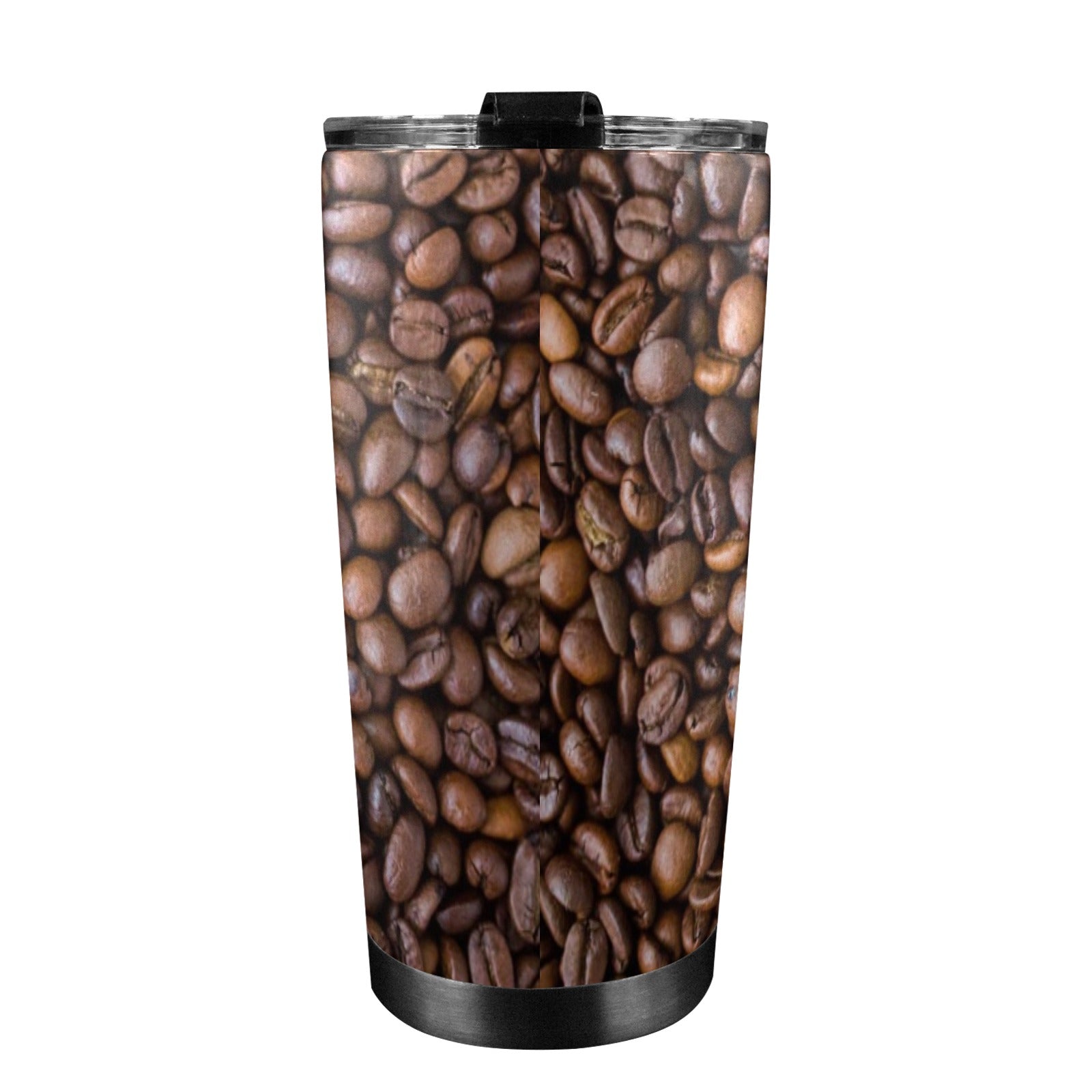 Coffee Beans - 20oz Mobile Tumbler with Lid (Black Lock) 20oz Travel Mug Coffee Printed Offshore
