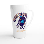 Keeping The Blues Alive - White Latte 17oz Ceramic Mug Latte Mug Globally Fulfilled Music