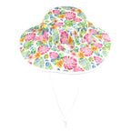 Bright Painted Tropical Wide Brim Bucket Hat Wide Brim Bucket Hat Plants Printed Offshore