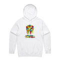 Melting Game Cube Men's AS Colour Hoodie White Mens Hoodie Games Printed In Australia