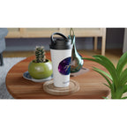 Personalised - Spaceman - White 15oz Stainless Steel Travel Mug Personalised Travel Mug Globally Fulfilled space