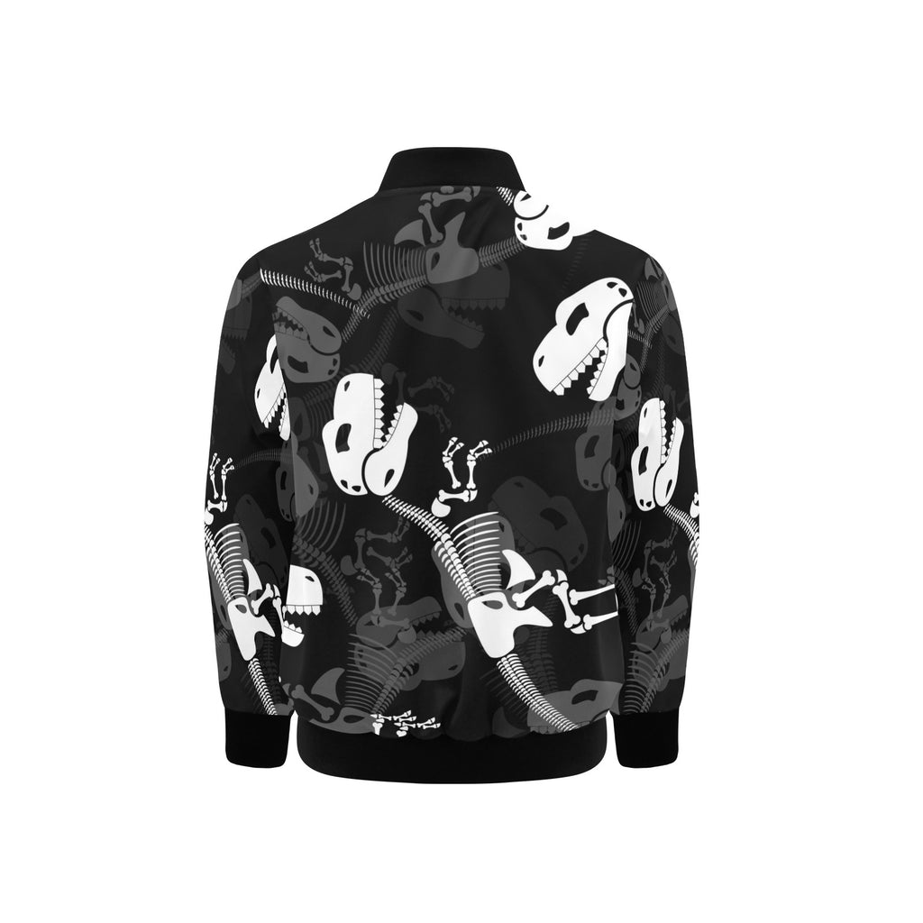 Dinosaur Skeleton Kids Bomber Jacket Kids Bomber Jacket animal Printed Offshore