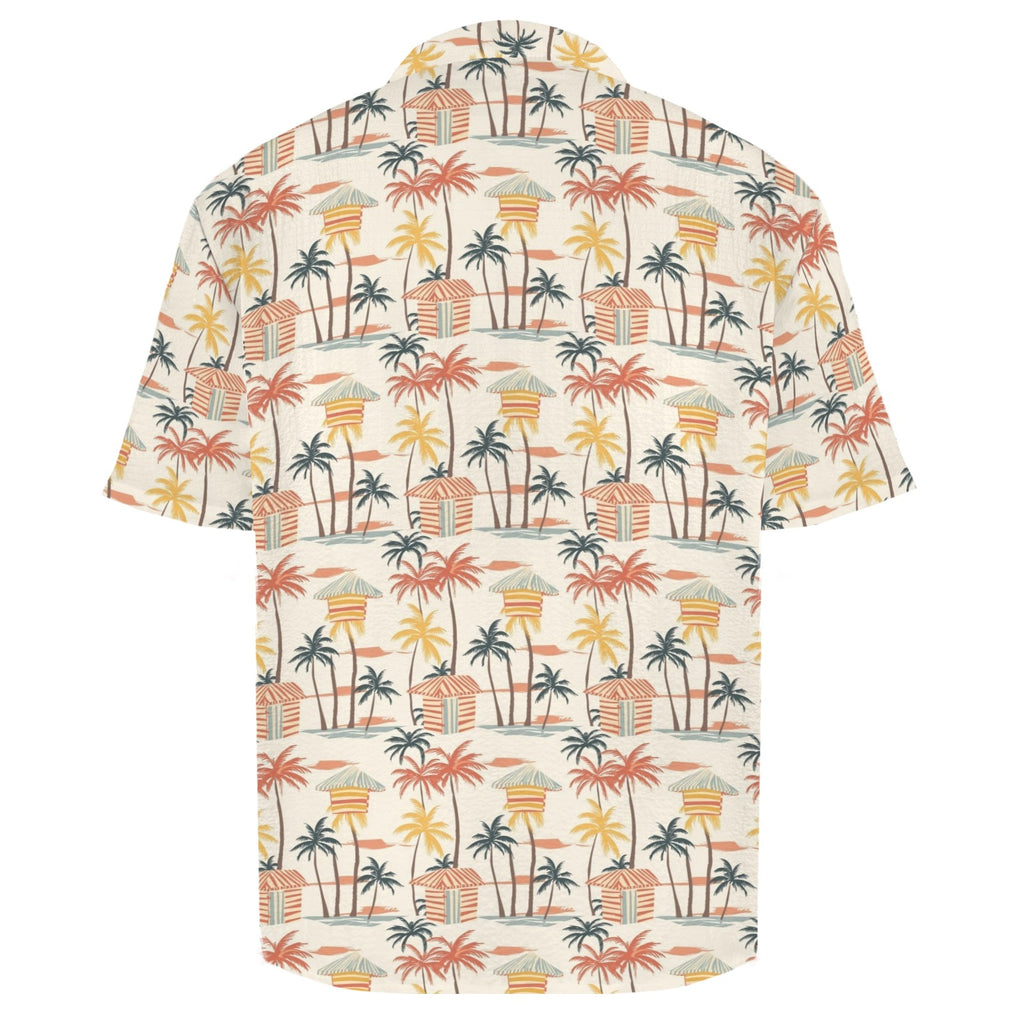 Beach Shack Men's Crinkle Hawaiian Shirt
