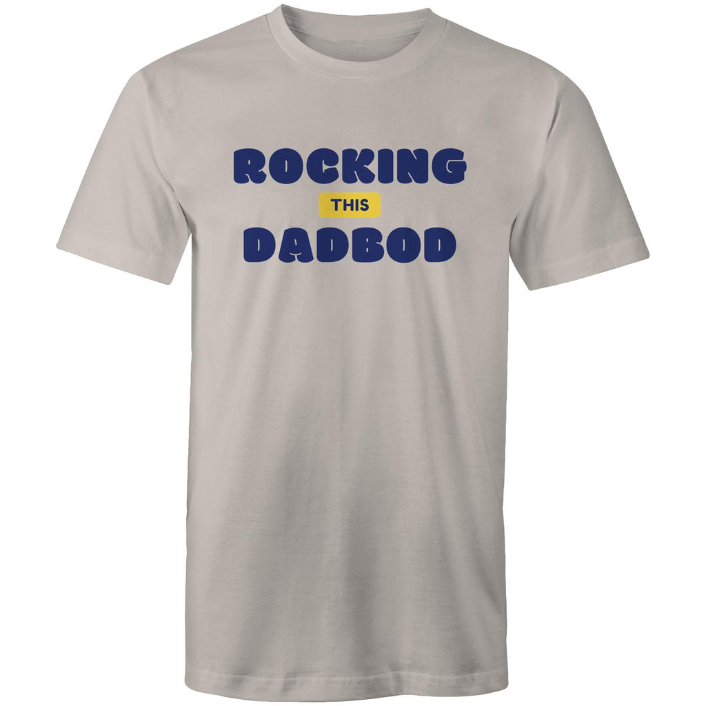 Rocking This DadBod - Mens T-Shirt Light Grey Mens T-shirt Dad Printed In Australia
