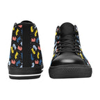 Colourful Chess Men's High Top Canvas Shoes Men's Classic High Top Canvas Shoes Chess Games Printed Offshore