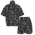 Mathematics Women's Windbreaker Short Set Women's Windbreaker Short Set Maths Printed Offshore