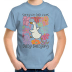 Sorry I'm Late, I Was Dilly Dallying - Kids Youth T-Shirt Carolina Blue Kids Youth T-shirt animal Printed In Australia