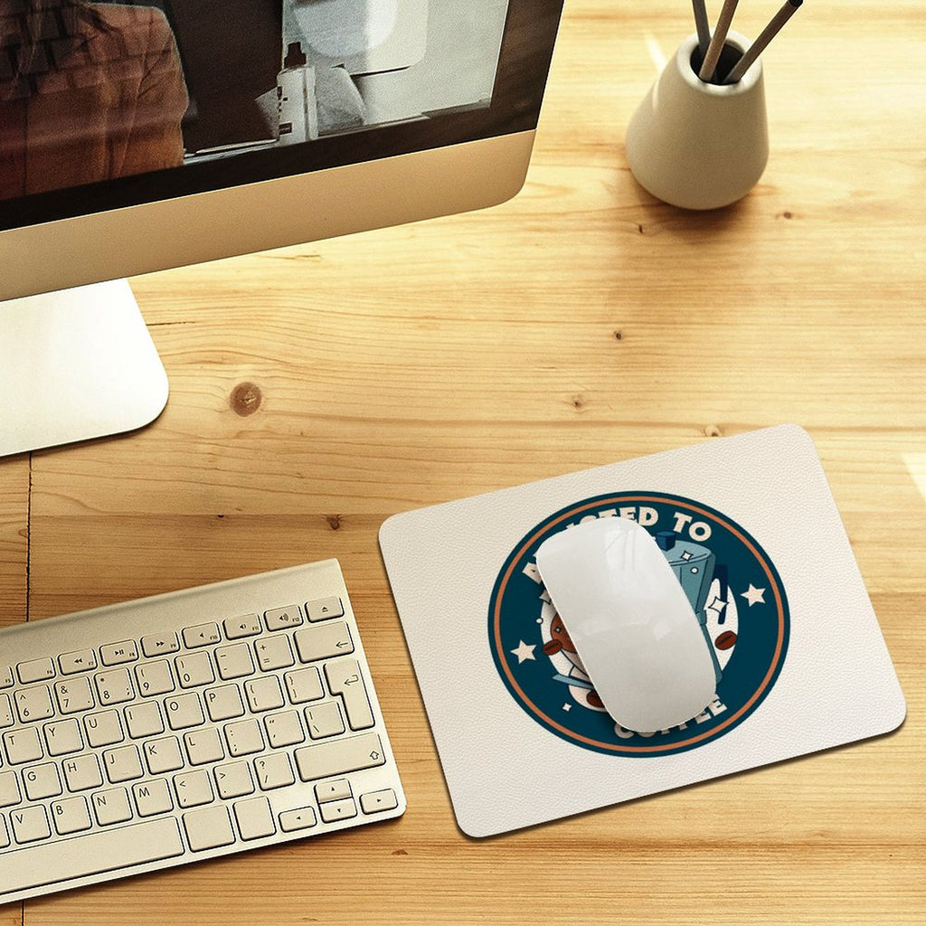 Addicted To Coffee Leather Mouse Pad Leather Mouse Pad Coffee Printed Offshore