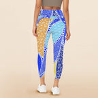 Blue Swirl - Women's High Waist Pockets Yoga Leggings