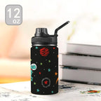 Astronaut Dinosaurs - Kids Water Bottle with Chug Lid (12 oz) Kids Water Bottle with Chug Lid Printed Offshore Space