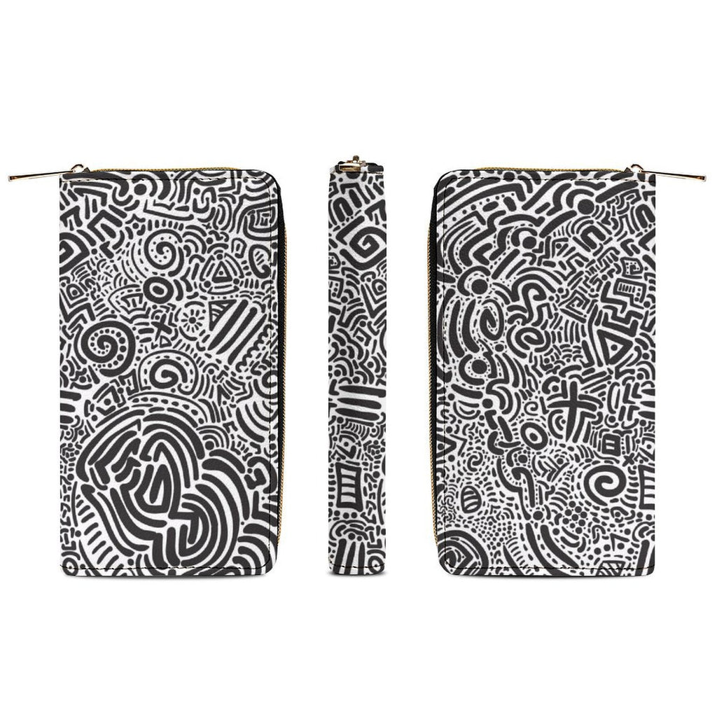 Black And White -  PU Leather Wallet