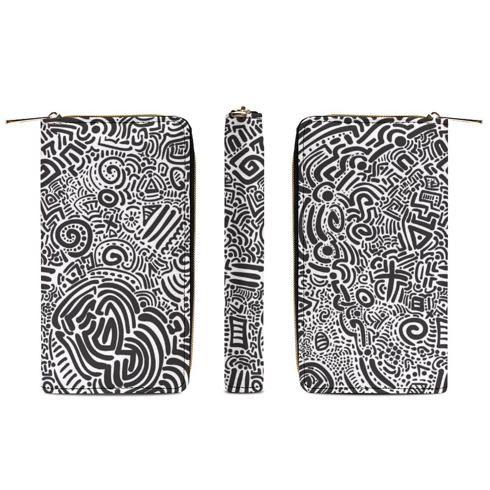 Black And White -  PU Leather Wallet