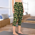 Cute Avocados Women's High Waist Pocket Capri Yoga Leggings Women's High Waist Capri Yoga Leggings Food Printed Offshore