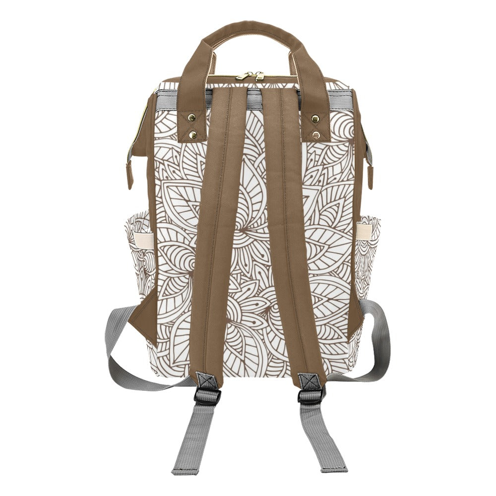 Natural Floral - Multi-Function Backpack, Nappy / Diaper Bag