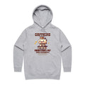 Caffeine Maintains My Sunny Personality Women's AS Colour Hoodie Grey Marle Womens Hoodie Coffee Printed In Australia