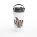 Don't Knock Lazy Until You Try It, Sloth White 15oz Stainless Steel Travel Mug Default Title Travel Mug animal Funny Globally Fulfilled