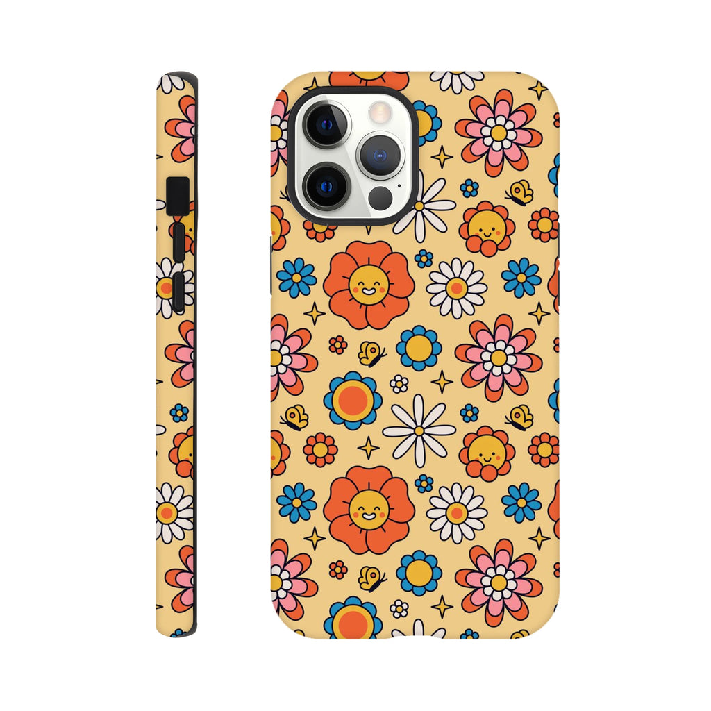 Hippy Flower - Apple iPhone Tough case iPhone 12 Pro Max iPhone Tough Case Globally Fulfilled Retro