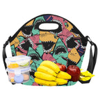 Scary Sharks - Neoprene Lunch Bag Neoprene Lunch Bag Printed Offshore