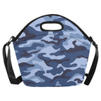 Blue Camouflage - Neoprene Lunch Bag Neoprene Lunch Bag Printed Offshore