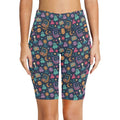 Space Arcade Women's Bike Shorts With Side Pockets