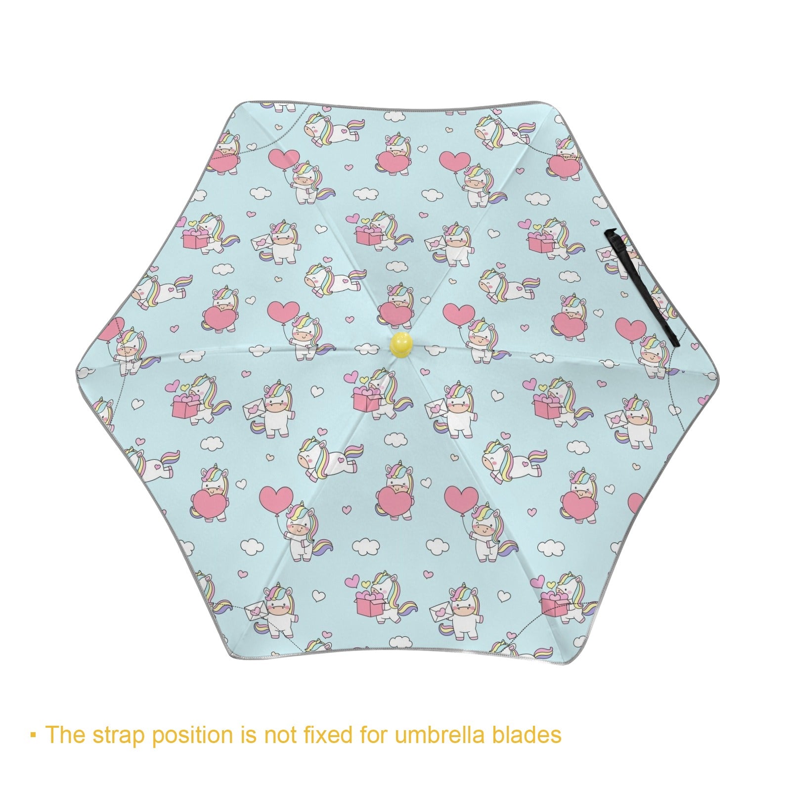 Rainbow Unicorn Kids Safe Round Corner Umbrella