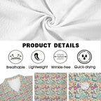 Butterfly Floral Men's Crinkle Hawaiian Shirt