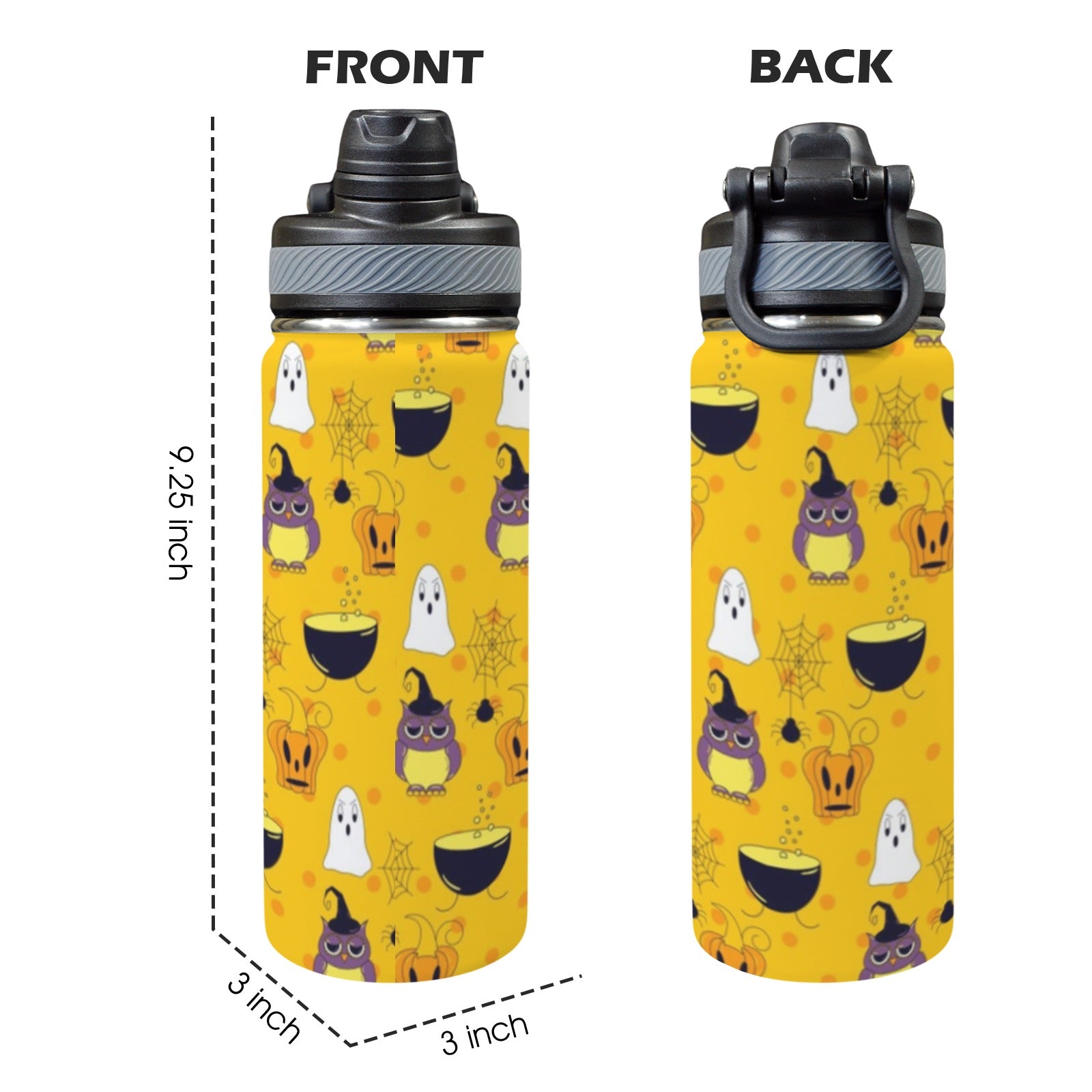 Halloween - Insulated Water Bottle with Dual-Use Lid (18oz) Insulated Water Bottle with Dual-Use Lid (18oz) Halloween Printed Offshore