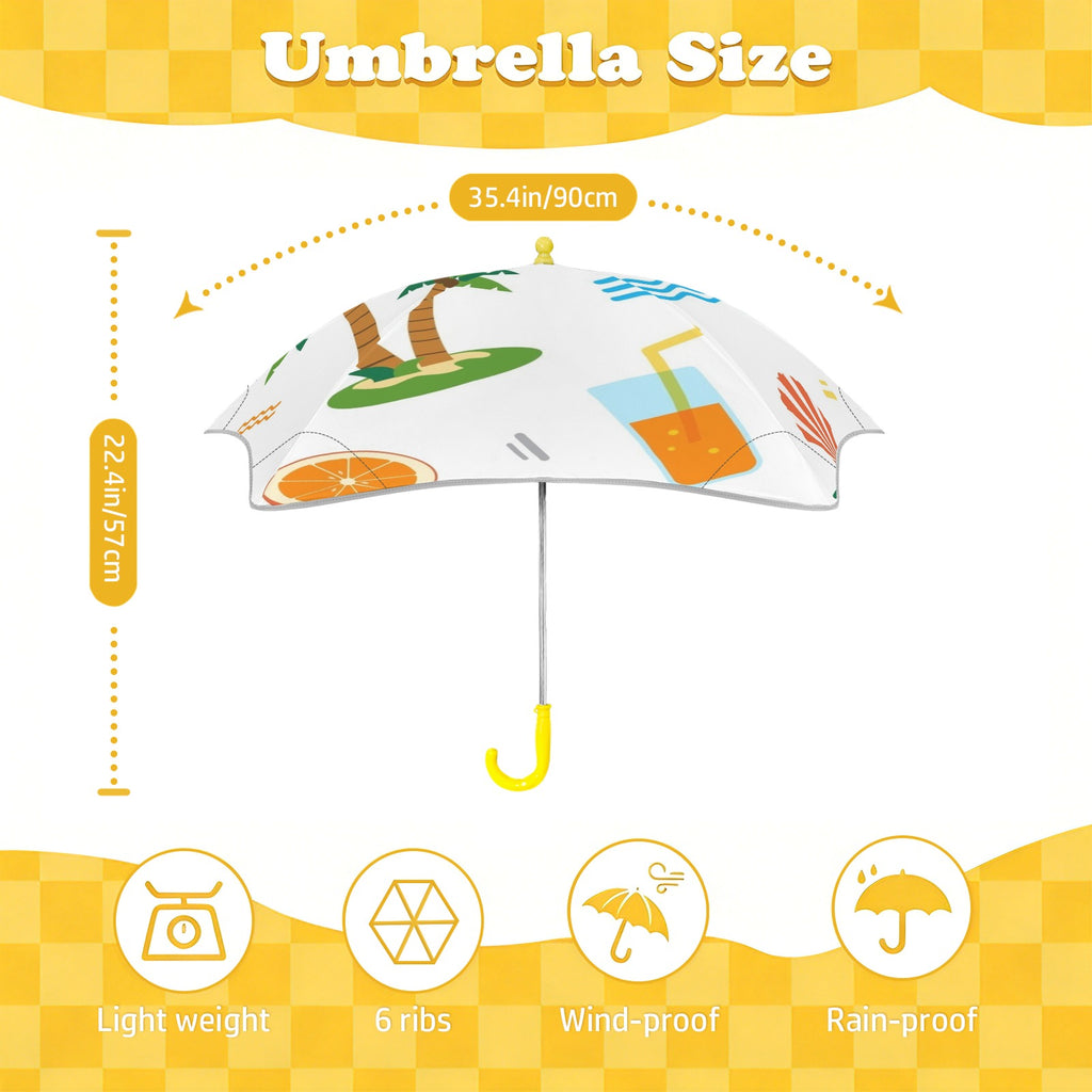 Beach Time Kids Safe Round Corner Umbrella Kids Safe Round Corner Umbrella Printed Offshore Summer Surf