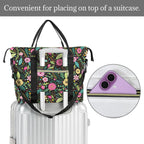 Bright Floral And Leaves Duffle Bag-Simple (Model 1715) Duffle Bag-Simple (1715)
