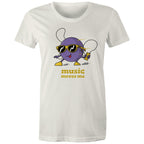 Music Moves Me - Womens T-shirt Natural Womens T-shirt Music Printed In Australia