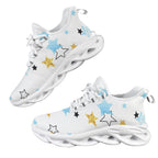 Stars In Blue And Gold Women's Twisted Sole Sneakers
